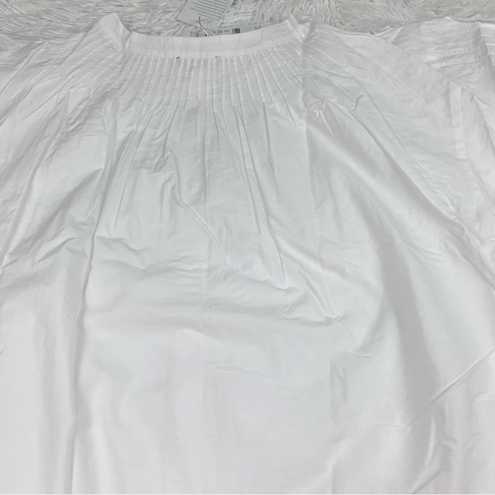 J Crew short sleeve Jolie dress in eyelet cotton poplin‎ button front in white - Picture 12 of 12